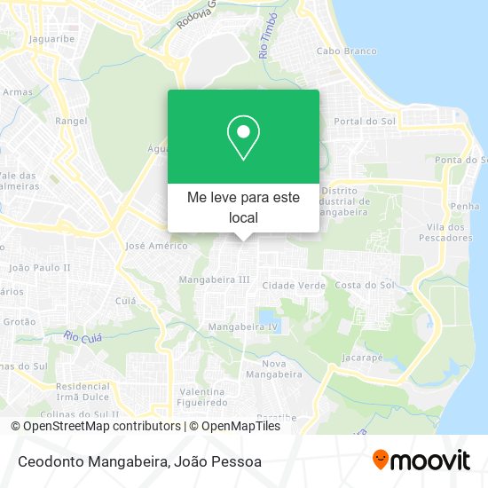 Ceodonto Mangabeira mapa