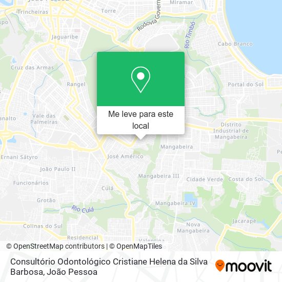 Consultório Odontológico Cristiane Helena da Silva Barbosa mapa