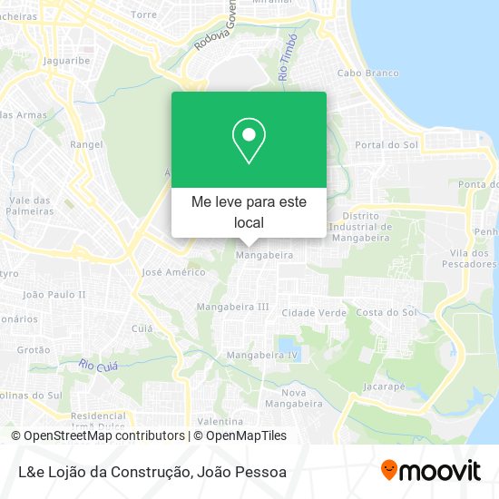 L&e Lojão da Construção mapa