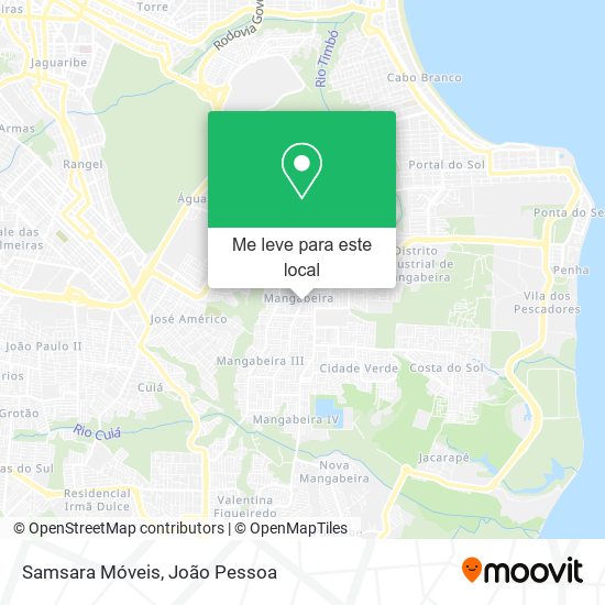 Samsara Móveis mapa