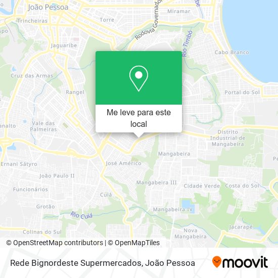 Rede Bignordeste Supermercados mapa