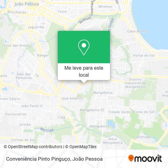 Conveniência Pinto Pinguço mapa