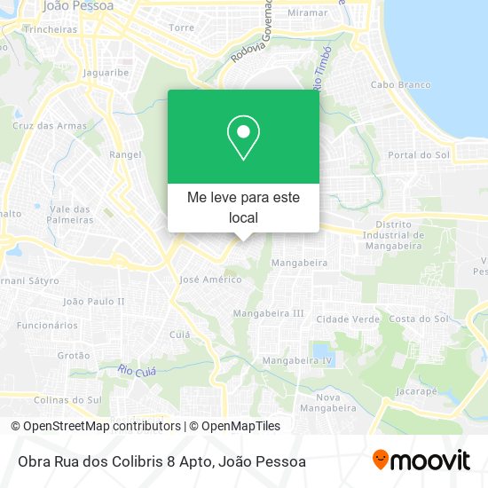 Obra Rua dos Colibris 8 Apto mapa