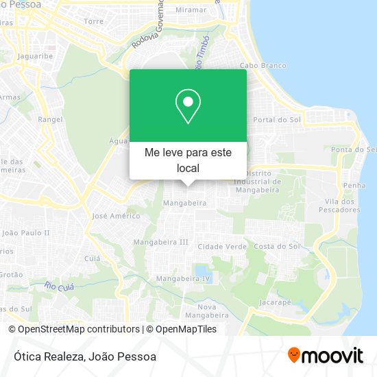 Ótica Realeza mapa