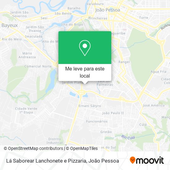 Lá Saborear Lanchonete e Pizzaria mapa