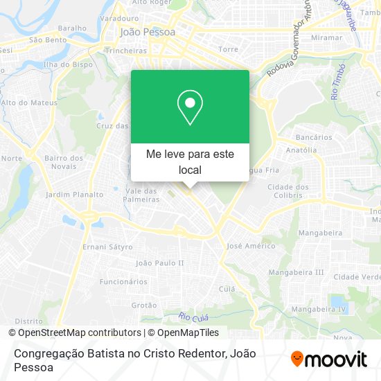 Congregação Batista no Cristo Redentor mapa