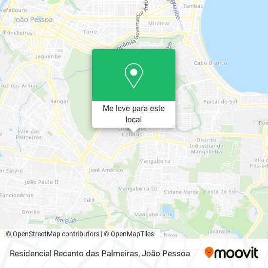 Residencial Recanto das Palmeiras mapa