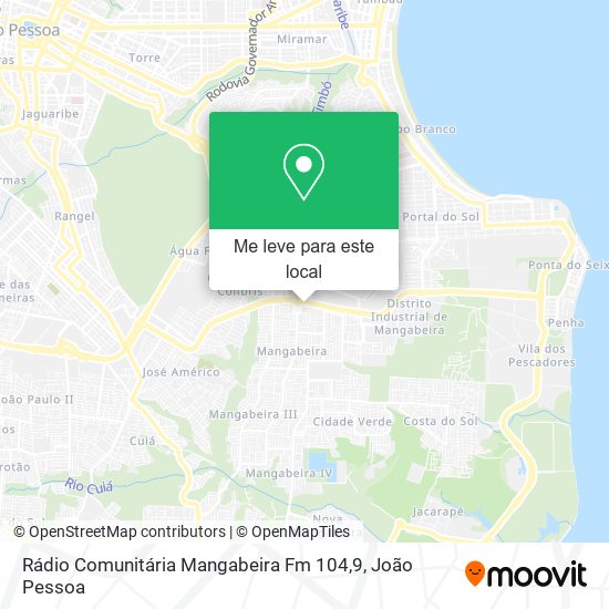 Rádio Comunitária Mangabeira Fm 104,9 mapa