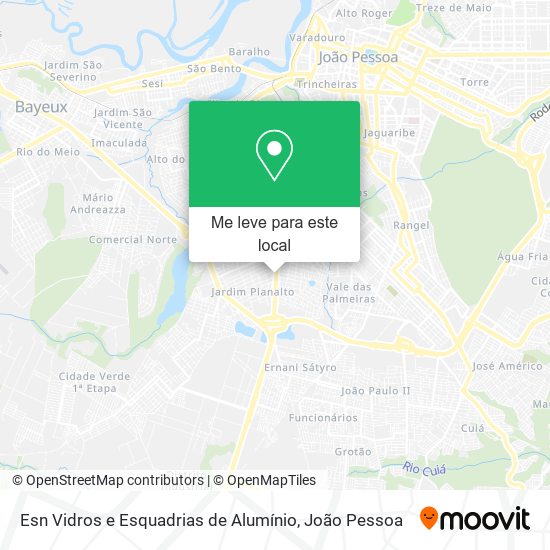 Esn Vidros e Esquadrias de Alumínio mapa