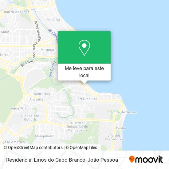 Residencial Lirios do Cabo Branco mapa