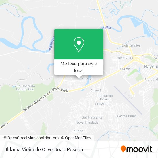 Ildama Vieira de Olive mapa