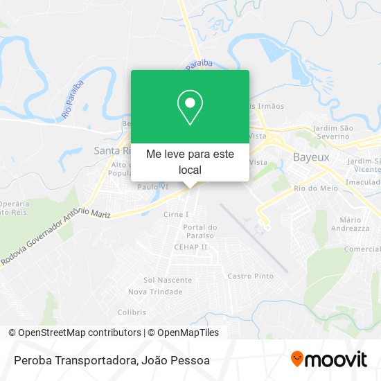 Peroba Transportadora mapa