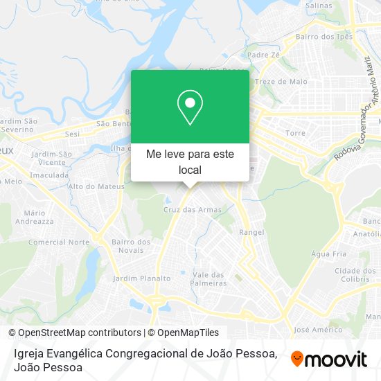 Igreja Evangélica Congregacional de João Pessoa mapa