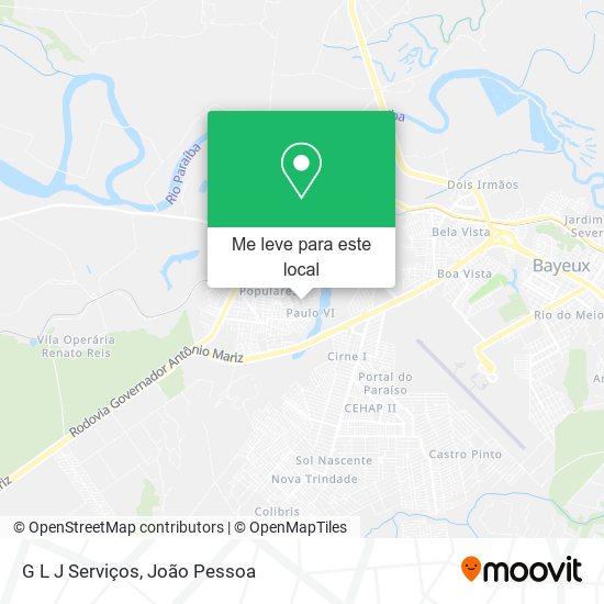 G L J Serviços mapa