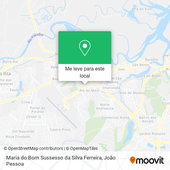 Maria do Bom Sussesso da Silva Ferreira mapa