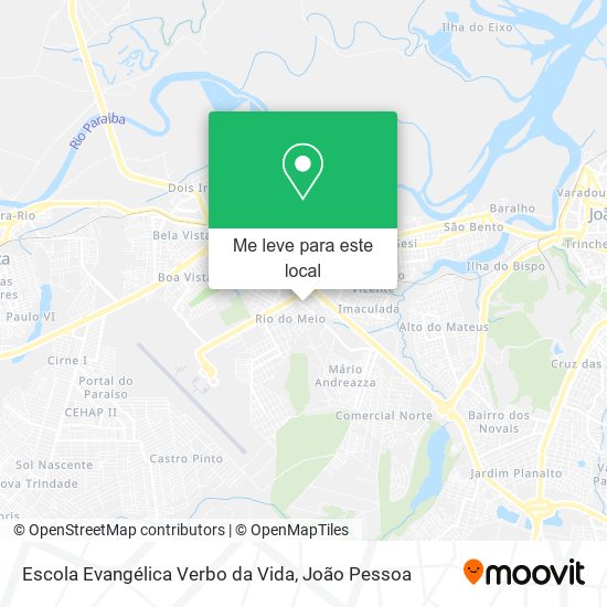 Escola Evangélica Verbo da Vida mapa