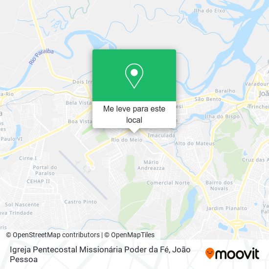 Igreja Pentecostal Missionária Poder da Fé mapa