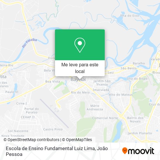 Escola de Ensino Fundamental Luiz Lima mapa