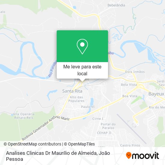Analises Clinicas Dr Maurílio de Almeida mapa