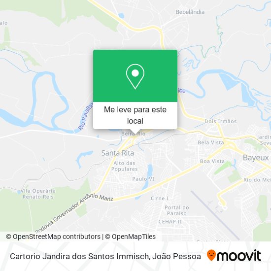 Cartorio Jandira dos Santos Immisch mapa