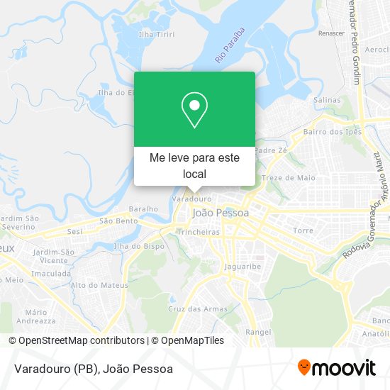 Varadouro (PB) mapa