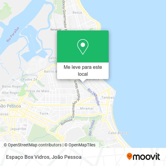 Espaço Box Vidros mapa