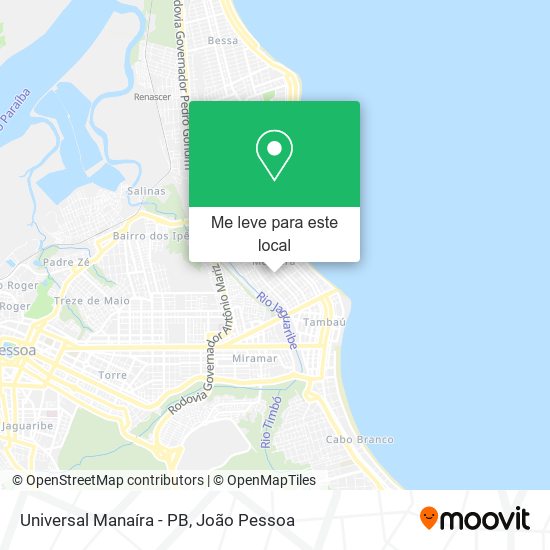 Universal Manaíra - PB mapa