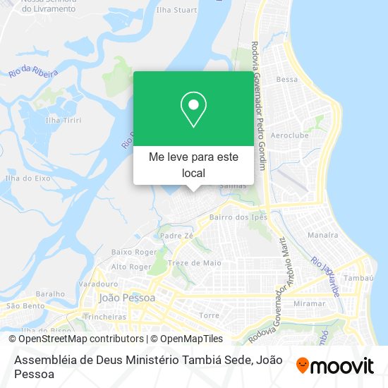 Assembléia de Deus Ministério Tambiá Sede mapa