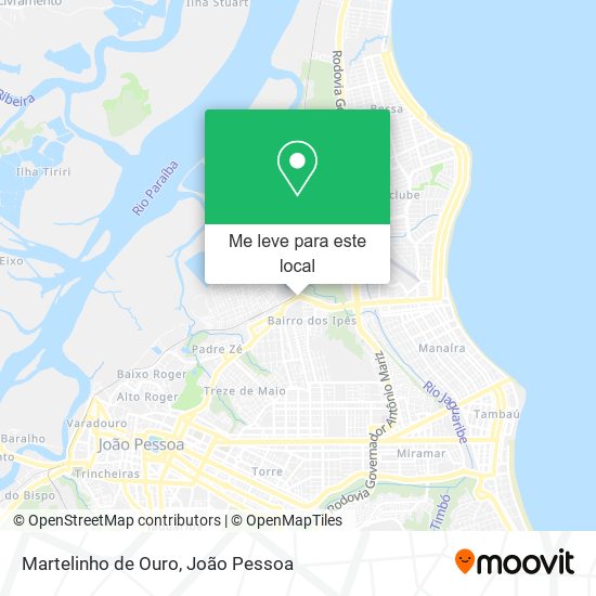 Martelinho de Ouro mapa