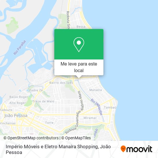 Império Móveis e Eletro Manaíra Shopping mapa