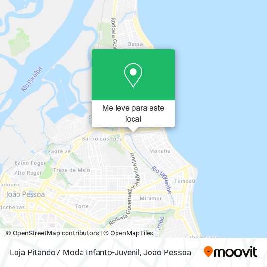 Loja Pitando7 Moda Infanto-Juvenil mapa