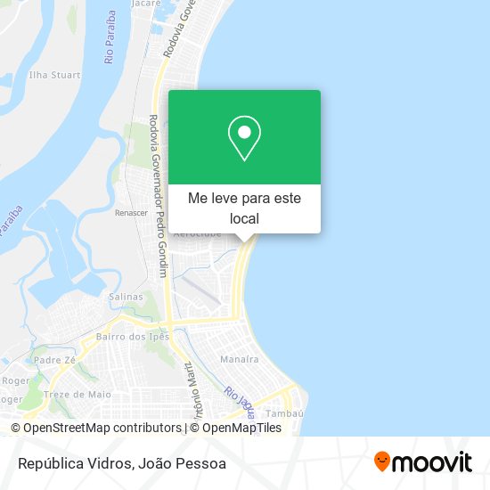 República Vidros mapa