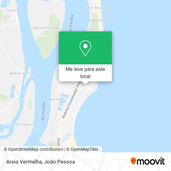 Areia Vermelha mapa