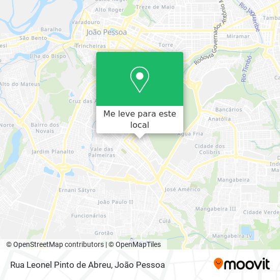 Rua Leonel Pinto de Abreu mapa
