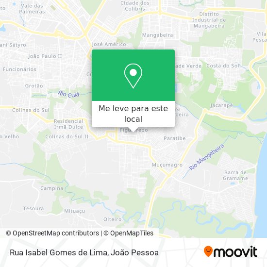 Rua Isabel Gomes de Lima mapa