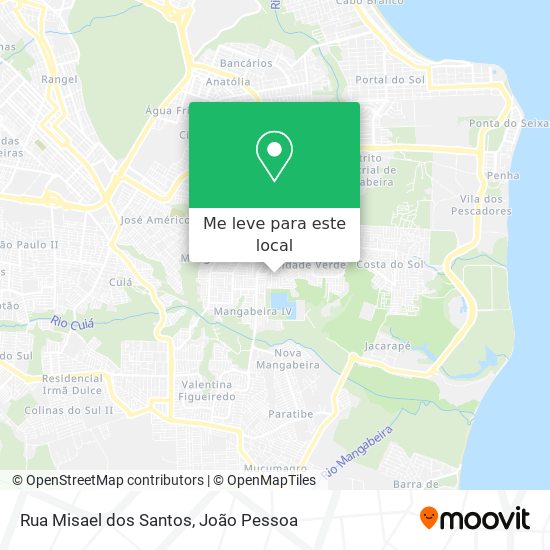 Rua Misael dos Santos mapa