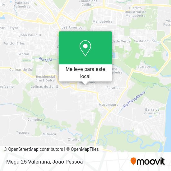 Mega 25 Valentina mapa