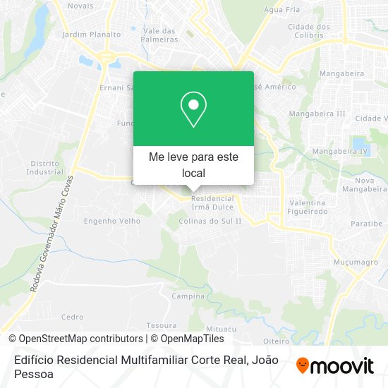 Edifício Residencial Multifamiliar Corte Real mapa