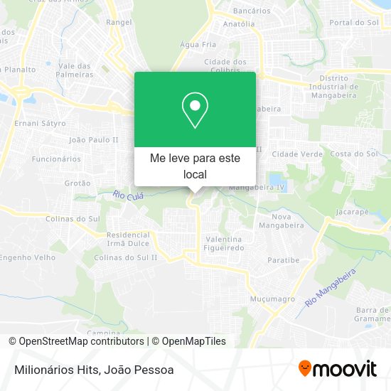 Milionários Hits mapa