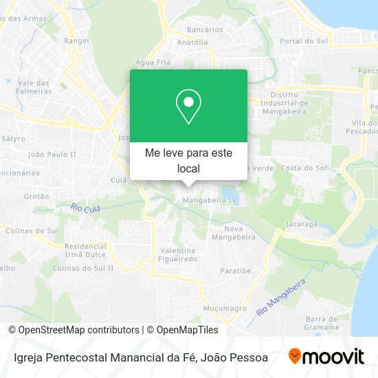 Igreja Pentecostal Manancial da Fé mapa