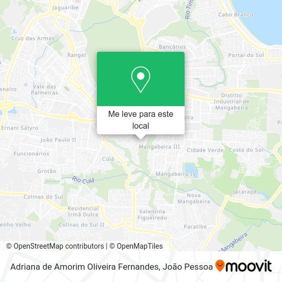 Adriana de Amorim Oliveira Fernandes mapa