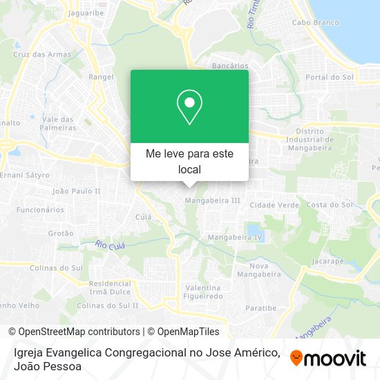 Igreja Evangelica Congregacional no Jose Américo mapa
