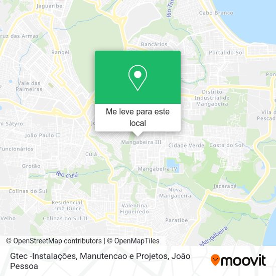 Gtec -Instalações, Manutencao e Projetos mapa