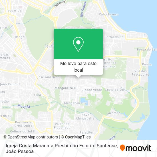 Igreja Crista Maranata Presbiterio Espírito Santense mapa