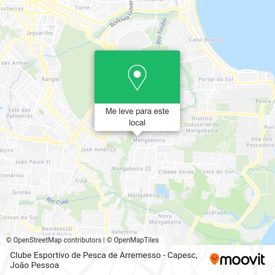 Clube Esportivo de Pesca de Arremesso - Capesc mapa