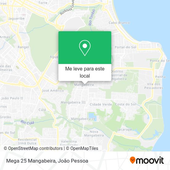 Mega 25 Mangabeira mapa