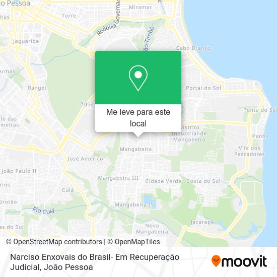 Narciso Enxovais do Brasil- Em Recuperação Judicial mapa