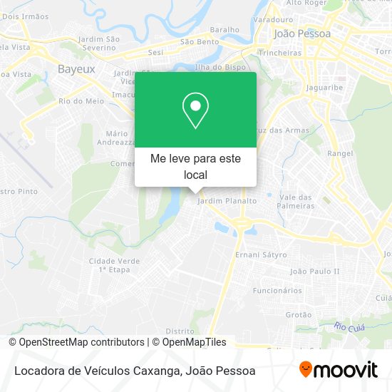 Locadora de Veículos Caxanga mapa