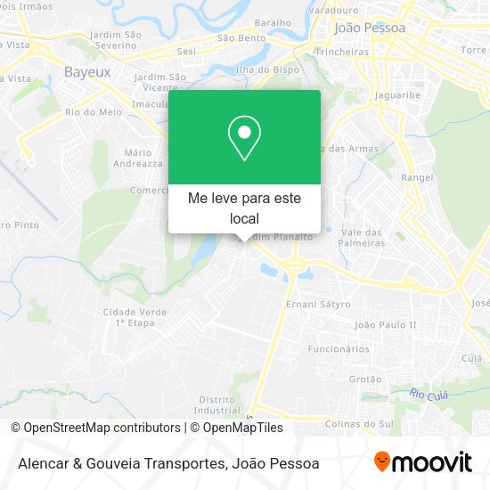 Alencar & Gouveia Transportes mapa