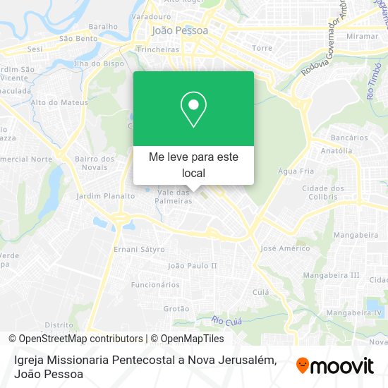 Igreja Missionaria Pentecostal a Nova Jerusalém mapa